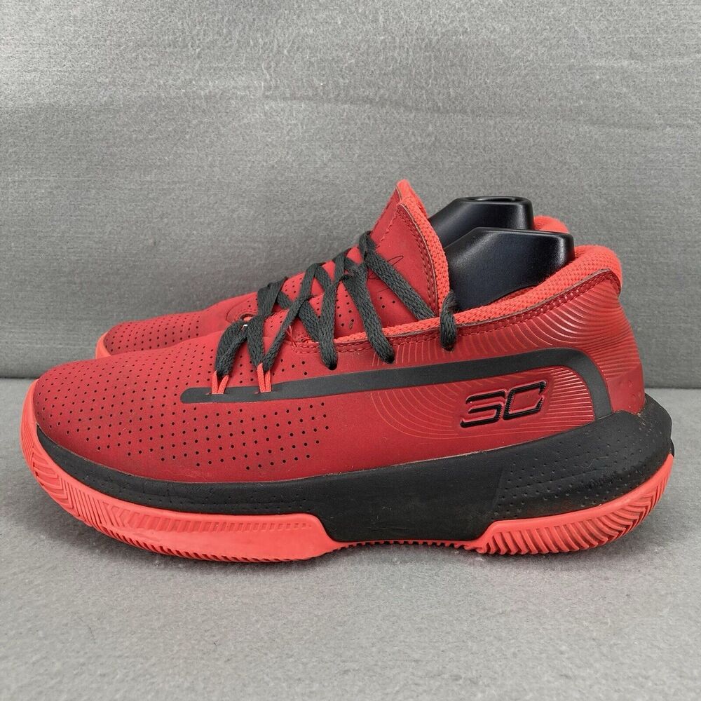 Under Armour Shoes Youth 6 Steph Curry 3Zero 3 GS Sneakers Red Athletic